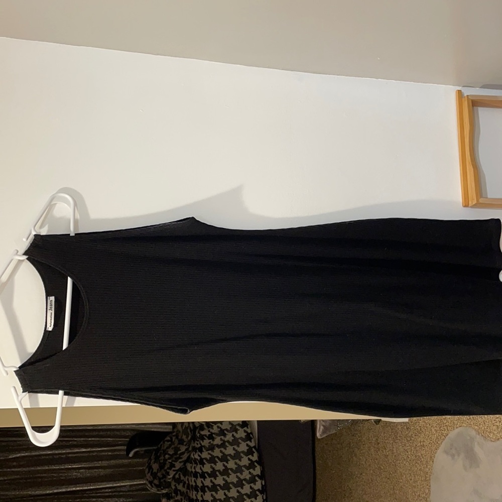Black reformation jeans mini dress